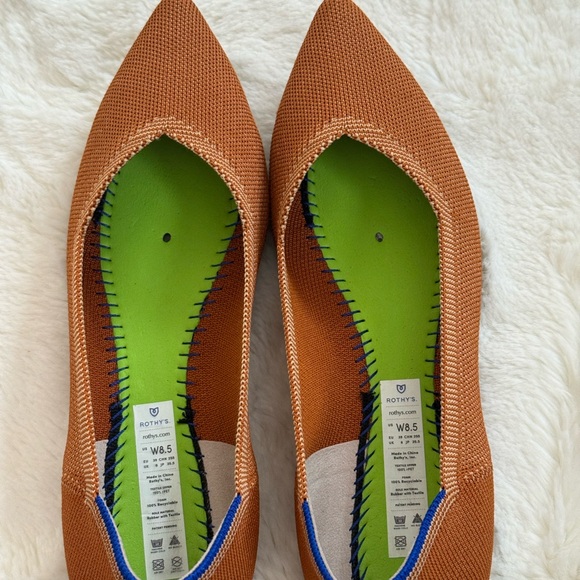 ROTHY'S The Point Fawn Knit Pointed Toe Flats Size 8.5 - Picture 5 of 7